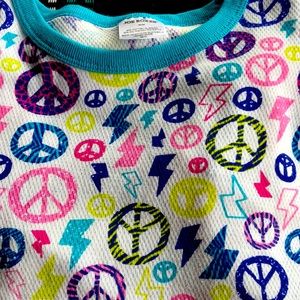 Joe Boxer peace print thermal long sleeve shirt